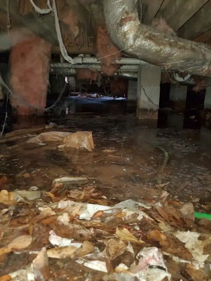 Crawl space flood assessment for Commercial Water Damage Restoration in Oceano